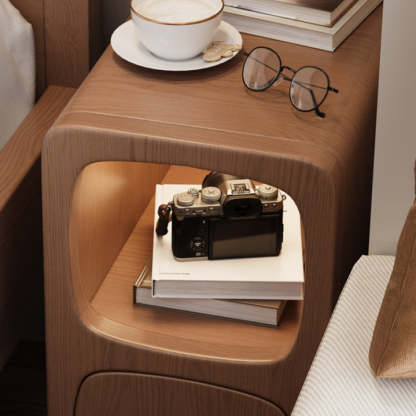 Minimalist Wood 1-Drawer Nightstand