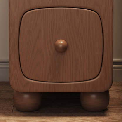 Minimalist Wood 1-Drawer Nightstand — Original Wood Color