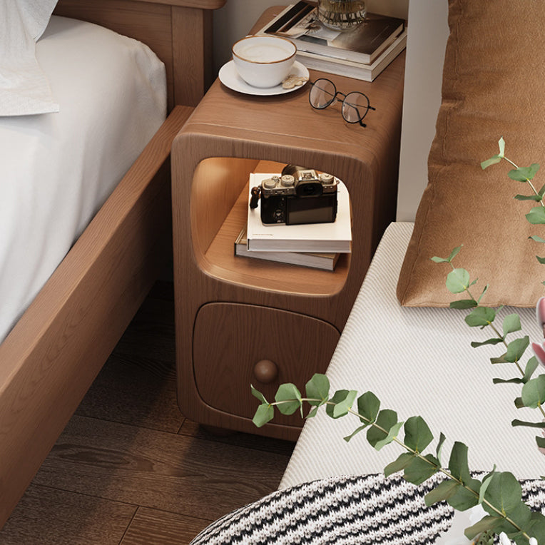 Minimalist Wood 1-Drawer Nightstand