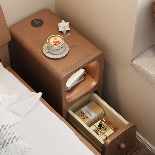 Minimalist Wood 1-Drawer Nightstand