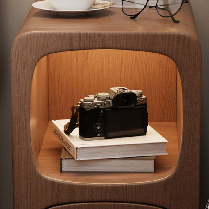Minimalist Wood 1-Drawer Nightstand