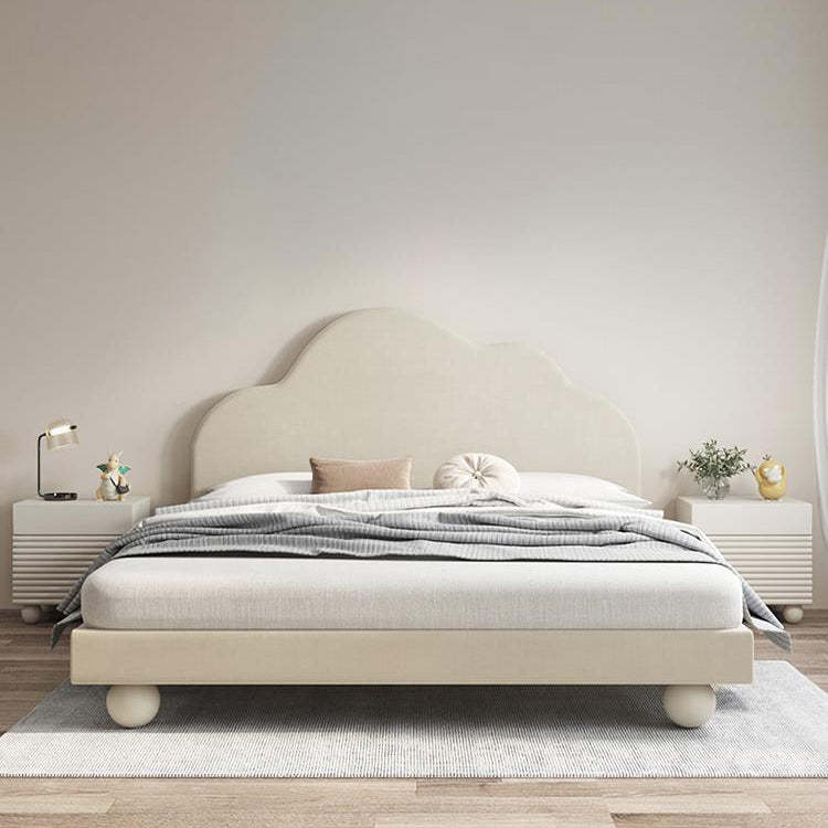 Scandinavian Cream Density Panel 2-Drawer Nightstand — Beige