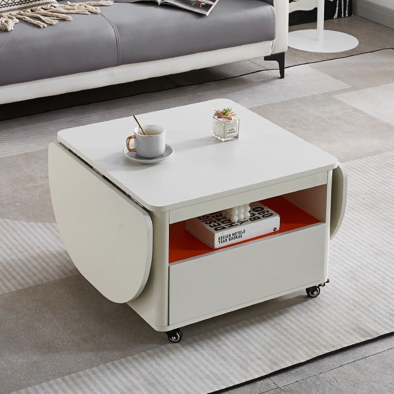 Nordic Foldable Expandable Wood Metal Coffee Table