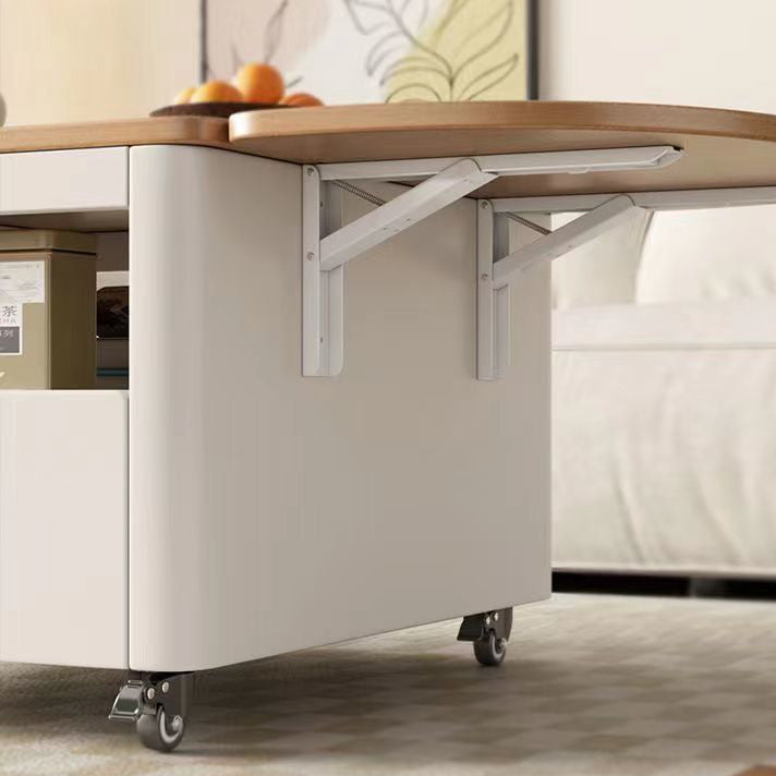 Nordic Foldable Expandable Wood Metal Coffee Table