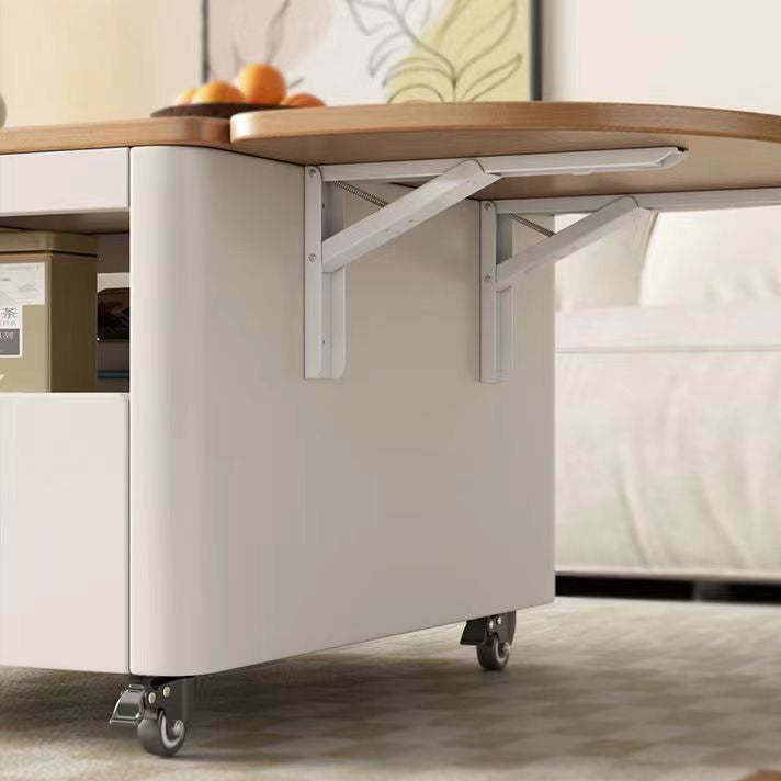 Nordic Foldable Expandable Wood Metal Coffee Table