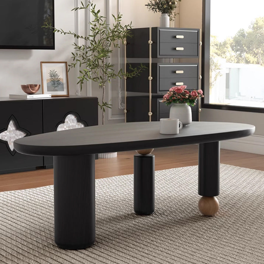 Mid-Century Alien Oval Pine Coffee Table — Pine
