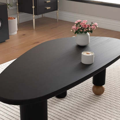 Mid-Century Alien Oval Pine Coffee Table