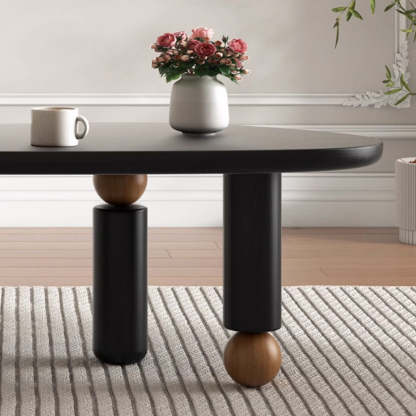 Mid-Century Alien Oval Pine Coffee Table