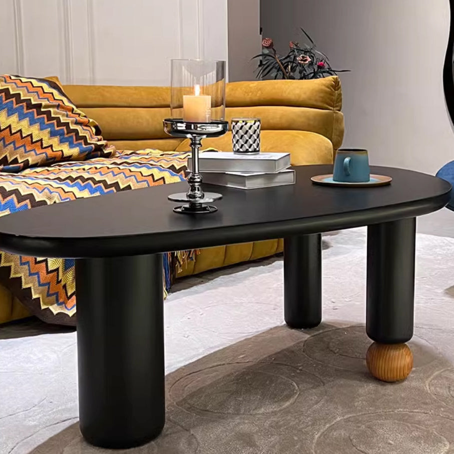 Mid-Century Alien Oval Pine Coffee Table