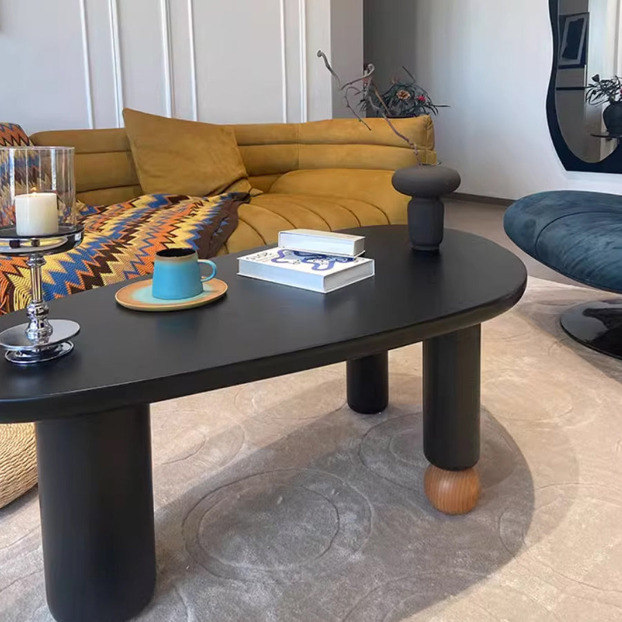 Mid-Century Alien Oval Pine Coffee Table