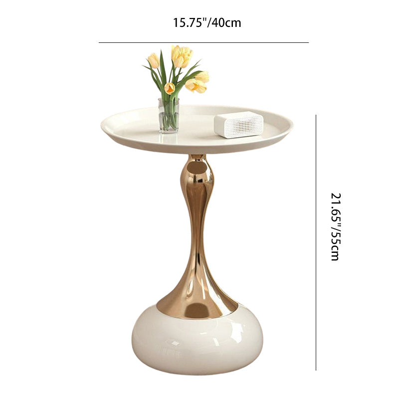 French Round Iron Side Table