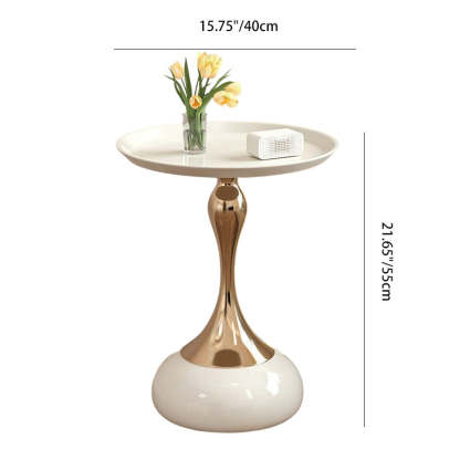 French Round Iron Side Table
