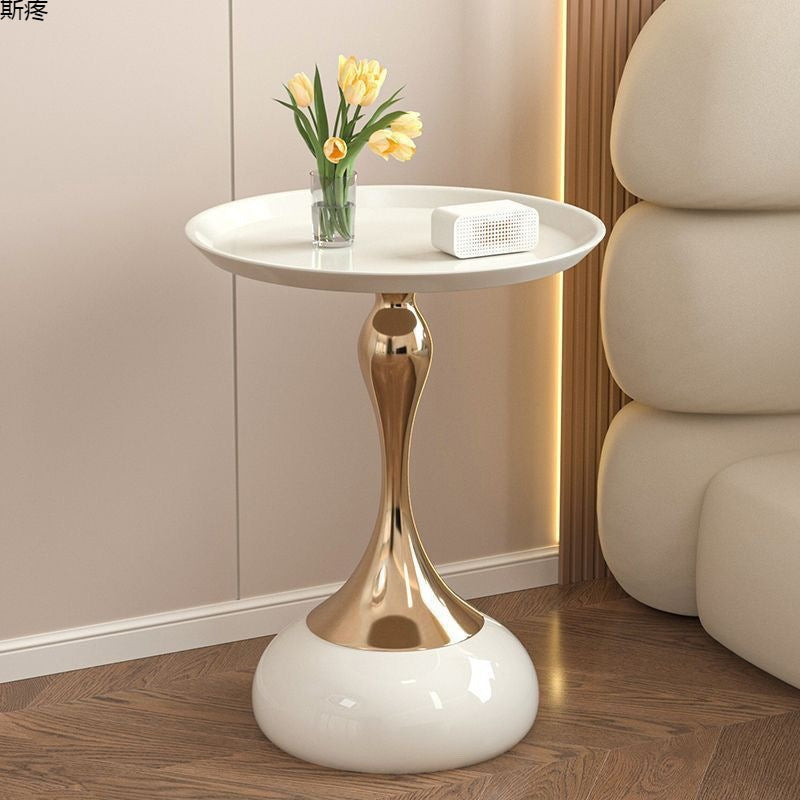 French Round Iron Side Table