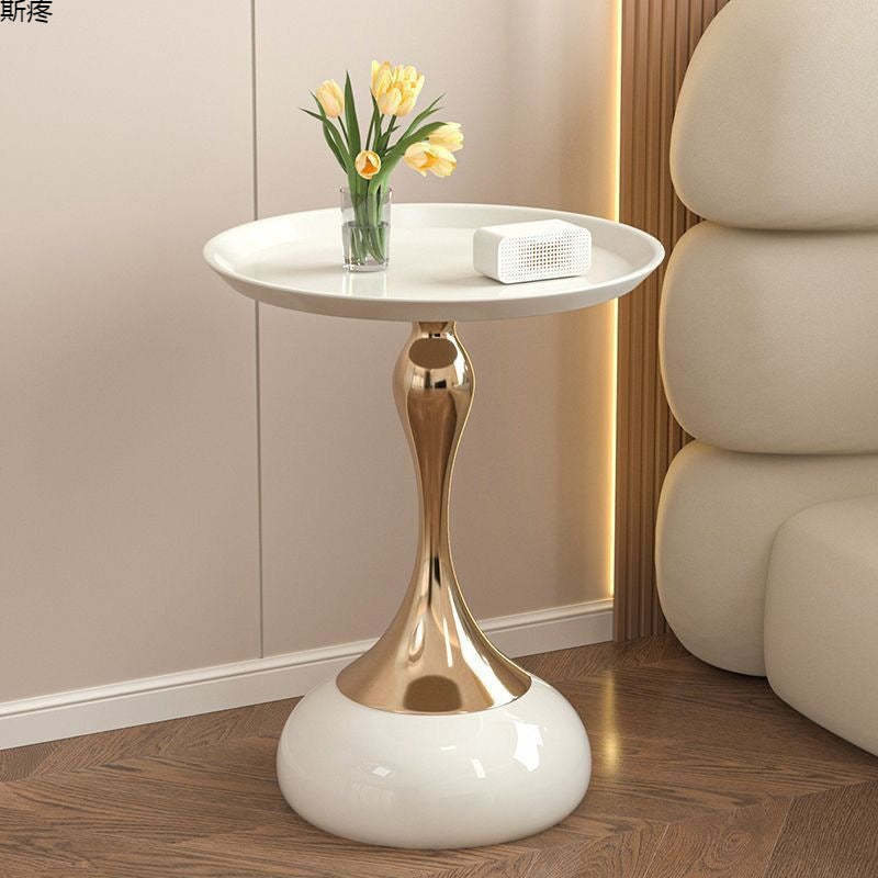 French Round Iron Side Table