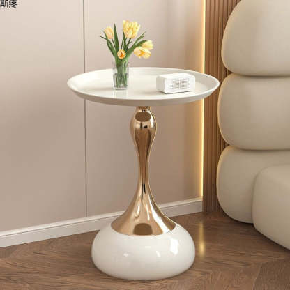French Round Iron Side Table