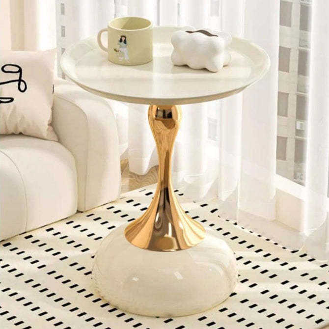 French Round Iron Side Table