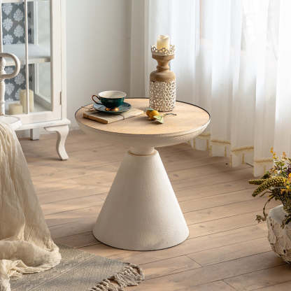 Rustic Cone Iron Density Panel Side Table