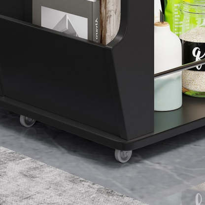 Minimalist Swivel Wood 3-Tier Side Table