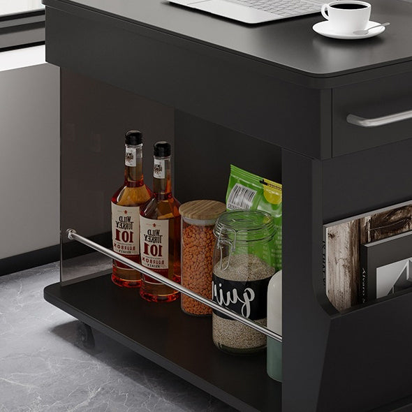 Minimalist Swivel Wood 3-Tier Side Table