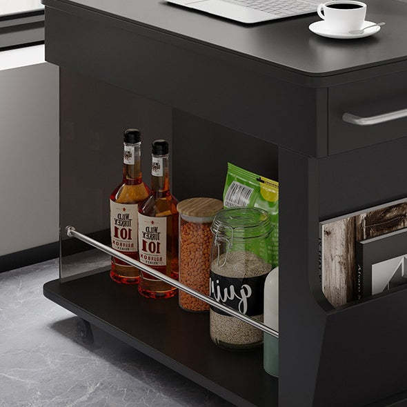 Minimalist Swivel Wood 3-Tier Side Table