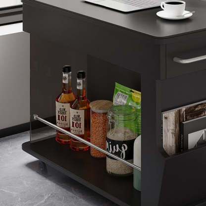 Minimalist Swivel Wood 3-Tier Side Table