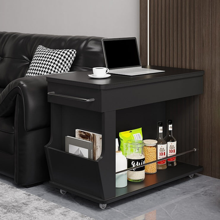 Minimalist Swivel Wood 3-Tier Side Table