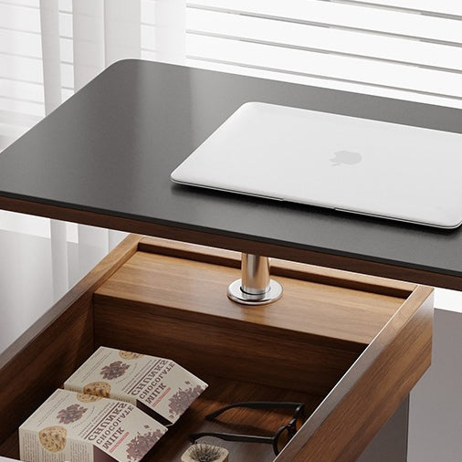 Minimalist Swivel Wood 3-Tier Side Table