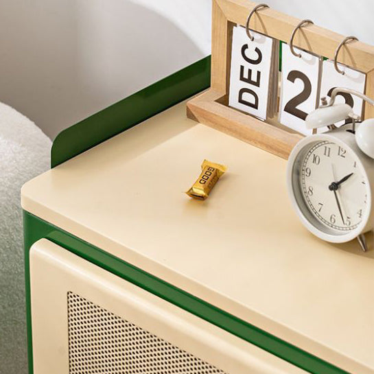 Scandinavian Wood Panel 1-Cabinet Nightstand