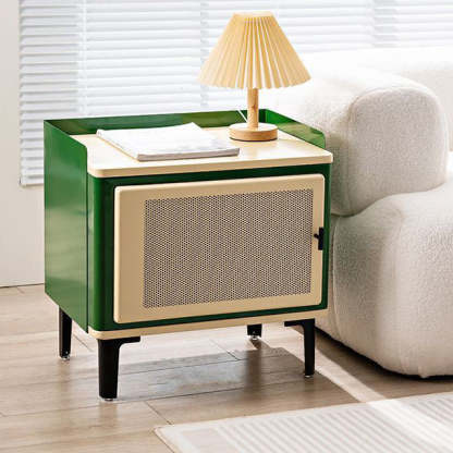 Scandinavian Wood Panel 1-Cabinet Nightstand