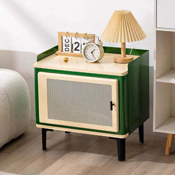 Scandinavian Wood Panel 1-Cabinet Nightstand