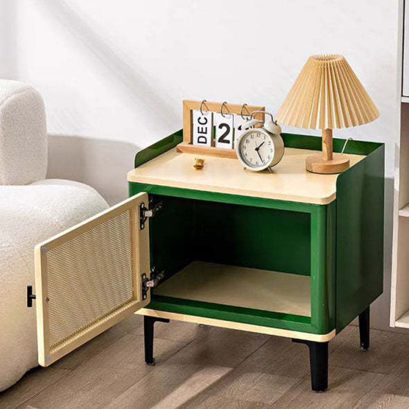 Scandinavian Wood Panel 1-Cabinet Nightstand