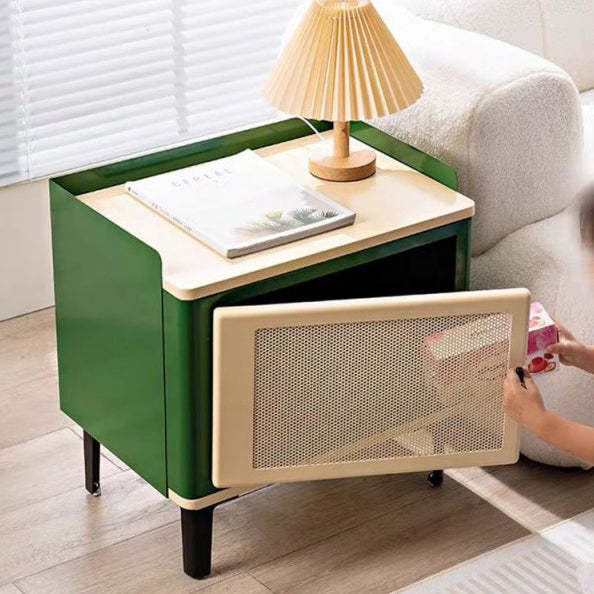 Scandinavian Wood Panel 1-Cabinet Nightstand