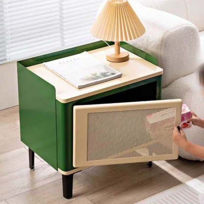 Scandinavian Wood Panel 1-Cabinet Nightstand
