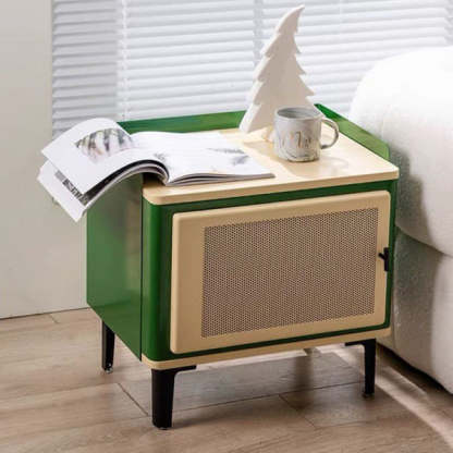 Scandinavian Wood Panel 1-Cabinet Nightstand
