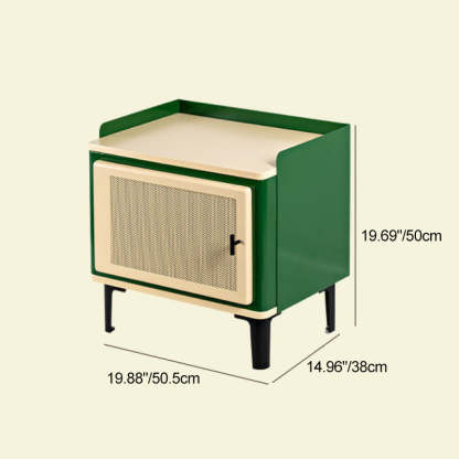 Scandinavian Wood Panel 1-Cabinet Nightstand