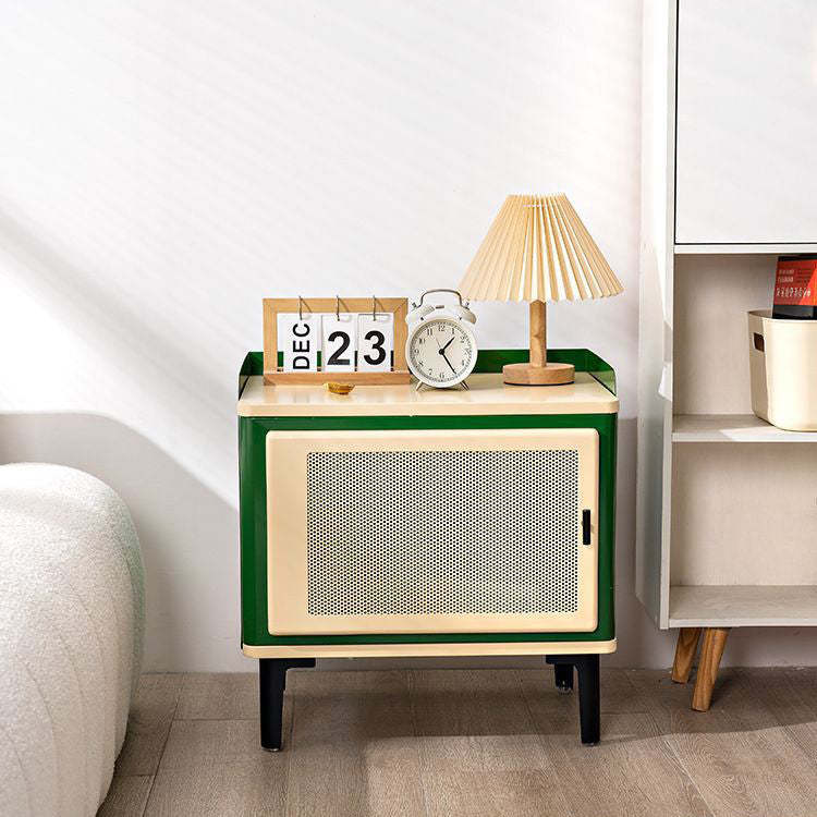 Scandinavian Wood Panel 1-Cabinet Nightstand