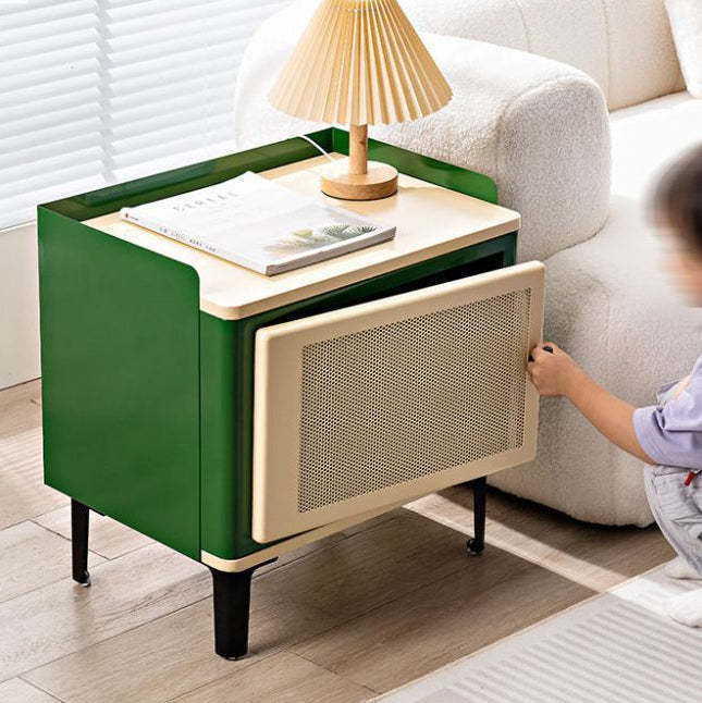 Scandinavian Wood Panel 1-Cabinet Nightstand