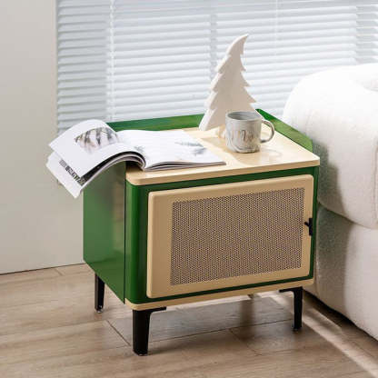 Scandinavian Wood Panel 1-Cabinet Nightstand