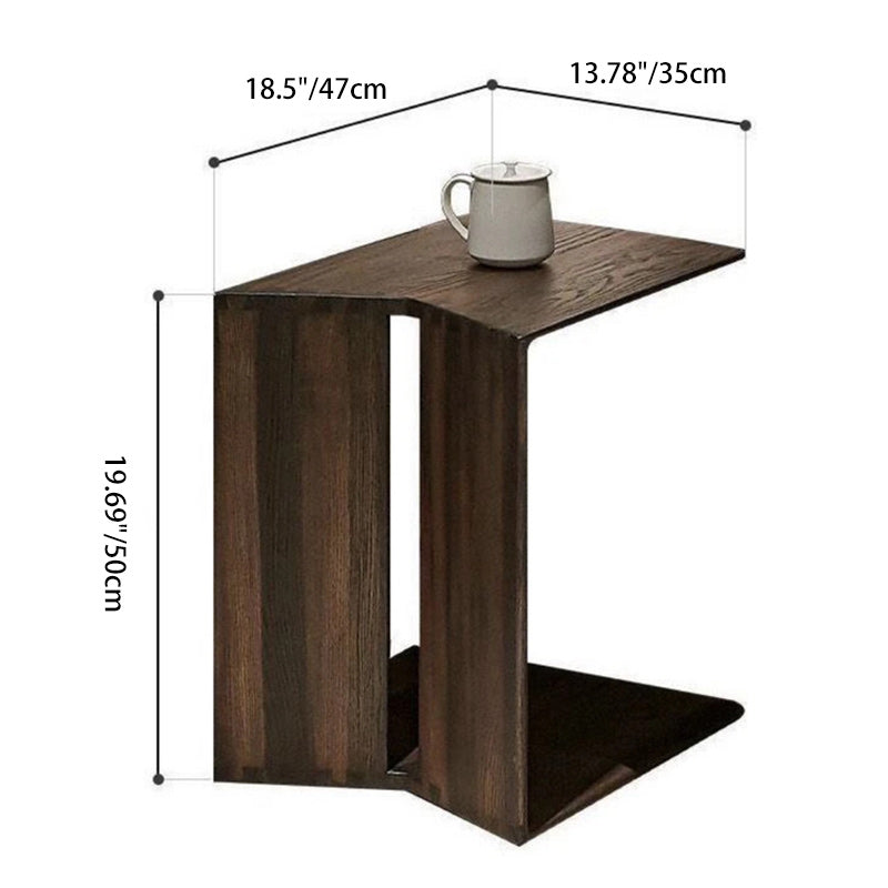 Minimalist Triangle Ash Wood Side Table