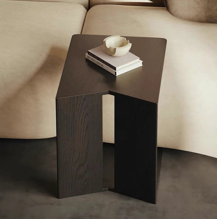 Minimalist Triangle Ash Wood Side Table