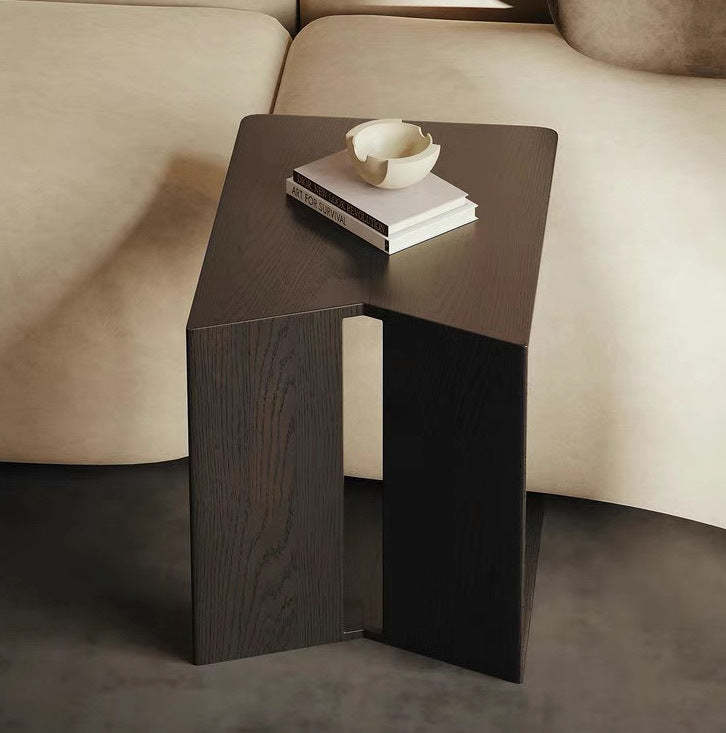 Minimalist Triangle Ash Wood Side Table