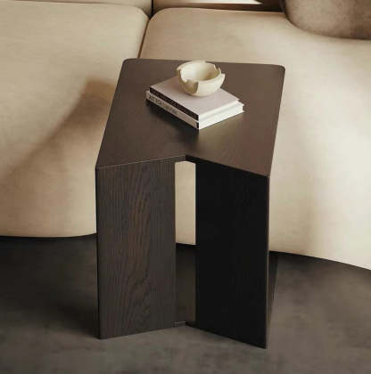 Minimalist Triangle Ash Wood Side Table