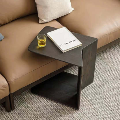 Minimalist Triangle Ash Wood Side Table