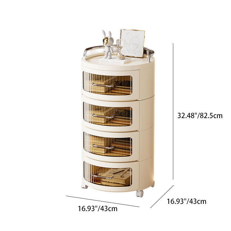Scandinavian Cylinder 1-4 Drawer — 4 / Transparent
