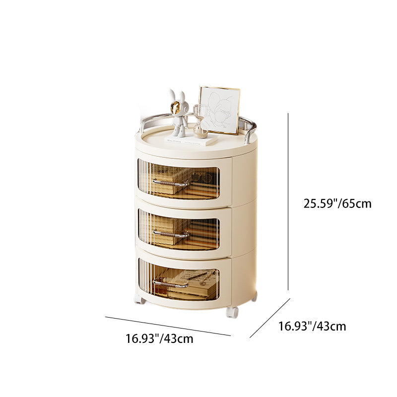 Scandinavian Cylinder 1-4 Drawer — 3 / White