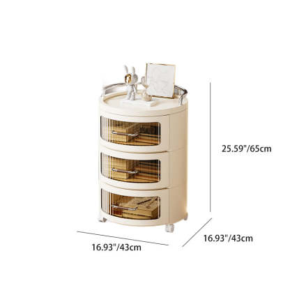 Scandinavian Cylinder 1-4 Drawer — 3 / White