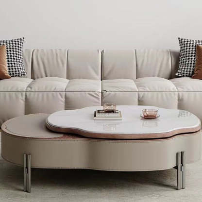 French Microcrystalline Stone Coffee Table