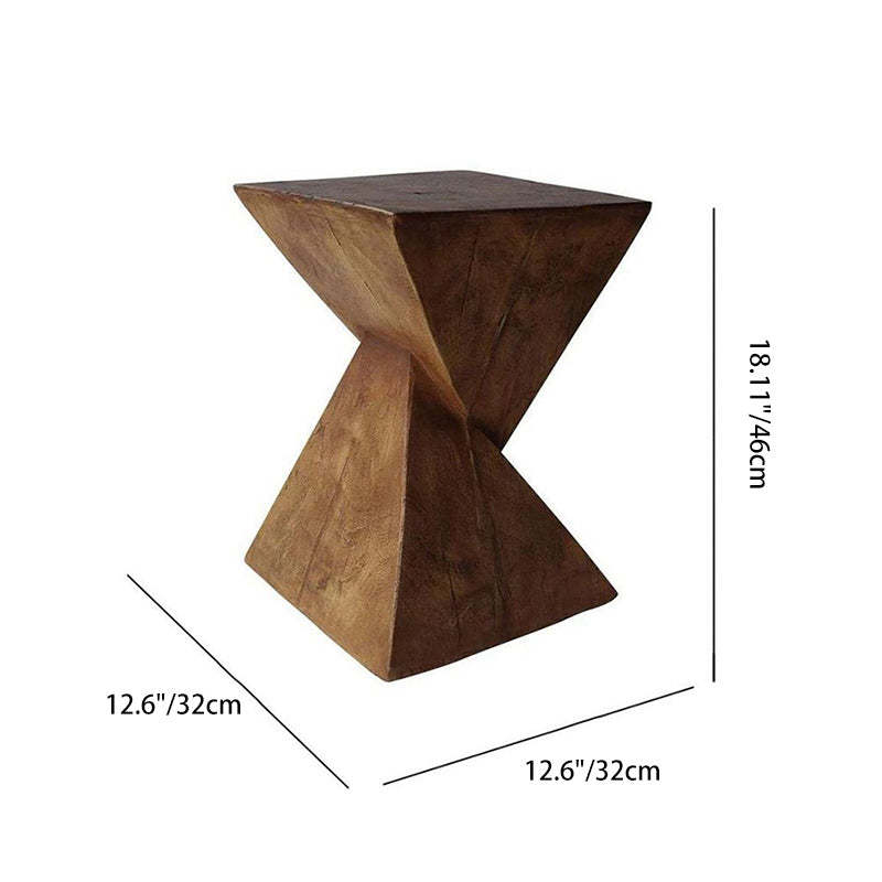 Staggered Triangle Magnesium Clay Side Table