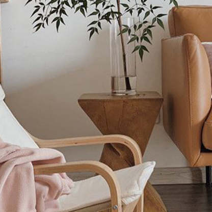 Staggered Triangle Magnesium Clay Side Table