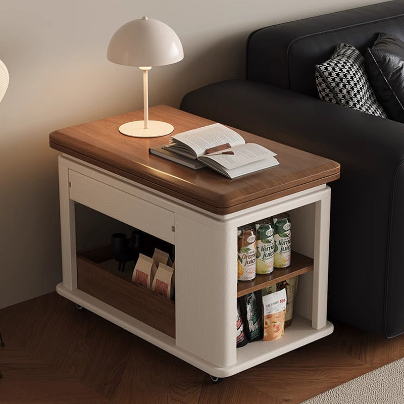 Scandinavian Foldable Wood Coffee Table 1-Drawer